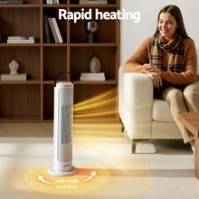 Devanti 2000W Ceramic Tower Heater Space Heaters Oscillating Indoor White