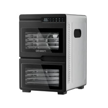 Devanti 12 Trays Food Dehydrator Dual-Zone Stainless Steel Fruit Jerky Dryer