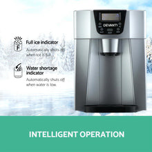 Devanti 2L Portable Ice Cuber Maker & Water Dispenser - Silver