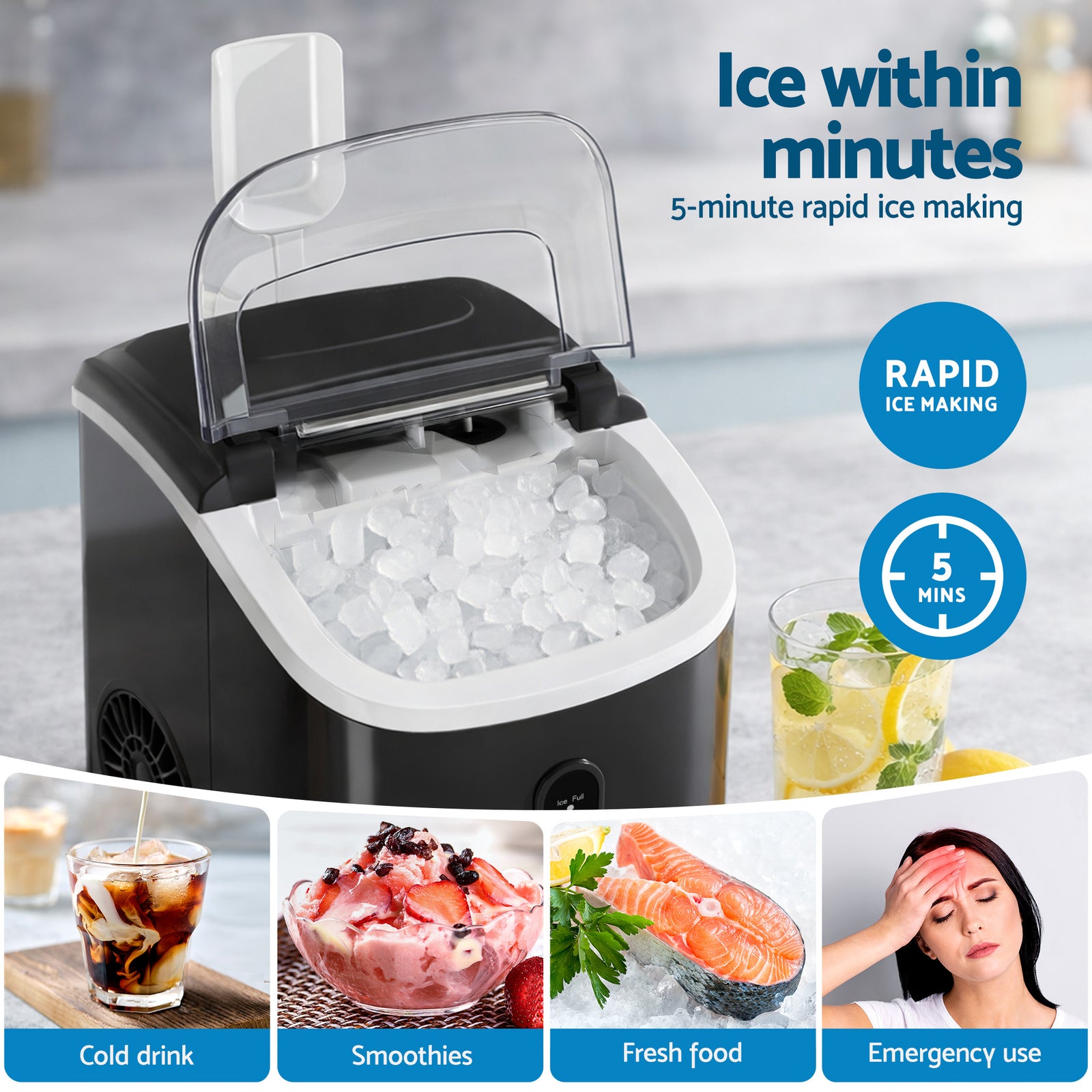Devanti 15kg Nugget Ice Maker Machine