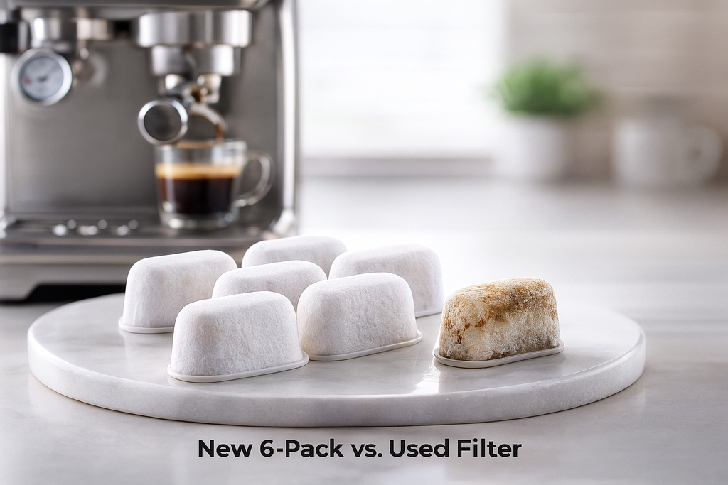 BW00 Water Filter 6-Pack | Precision-Fit Resin Filters for Breville Espresso Machines