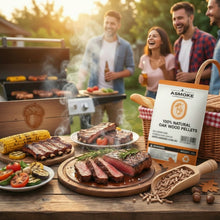 ASMOKE 100% Natural Premium Oak Wood BBQ Pellets for Smoker & Grill (9kg / 20lbs)