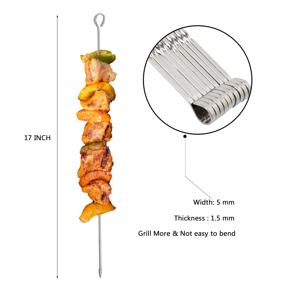Asmoke BBQ Set (Includes Two Meat Claws, a Pellet Smoker Tube and Metal Skewers)