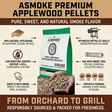 ASMOKE 19kg (40lbs) Premium Apple Wood BBQ Smoker Pellets Bulk Bundle (8 x 2.27kg Bags)