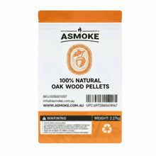 ASMOKE 19kg (40lbs) Premium Oak Wood BBQ Smoker Pellets Bulk Bundle (8 x 2.27kg Bags)